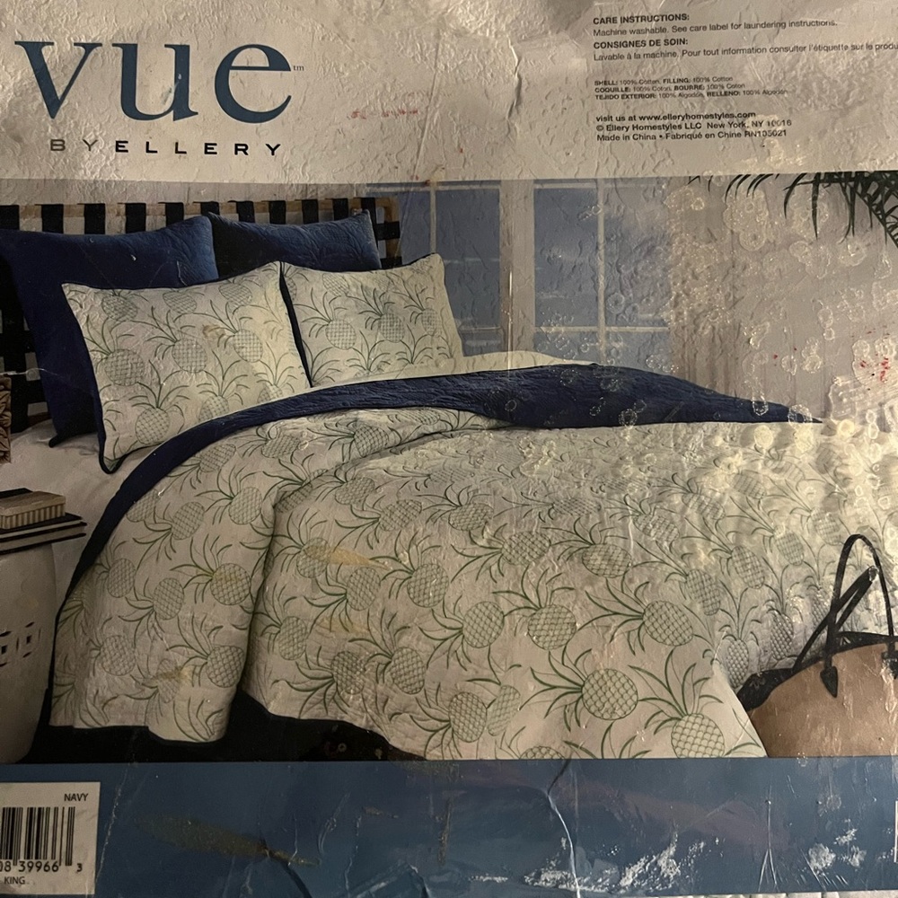 White and Green Quilt